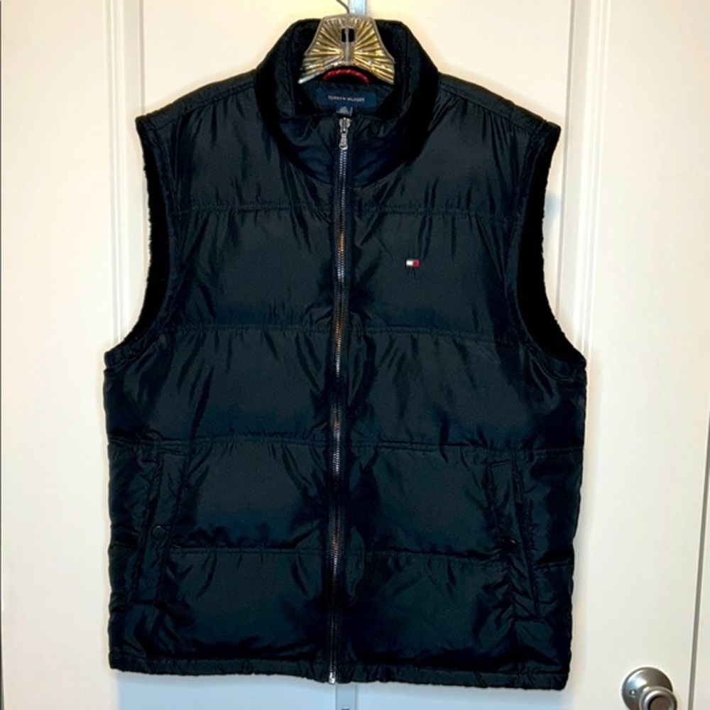 Tommy Hilfiger Black Puffer Vest Size Large